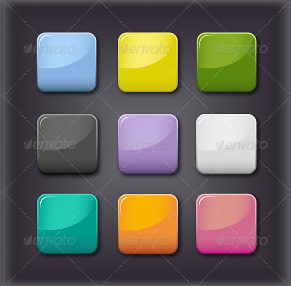 Glass Editable Buttons Template