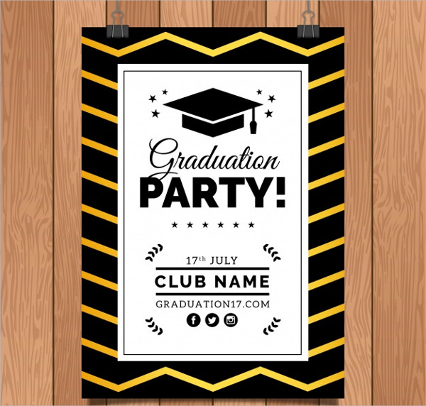 Free Vector Graduation Invitation Template
