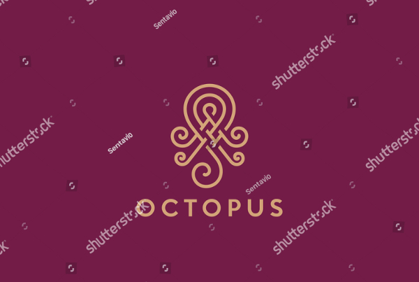 Elegant Octopus Jewelry Logo