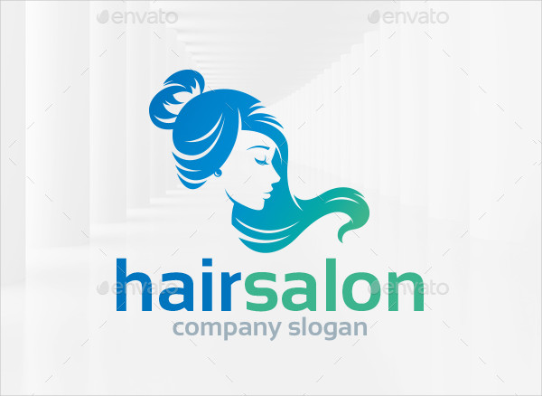 Hair Salon Female Logo Template