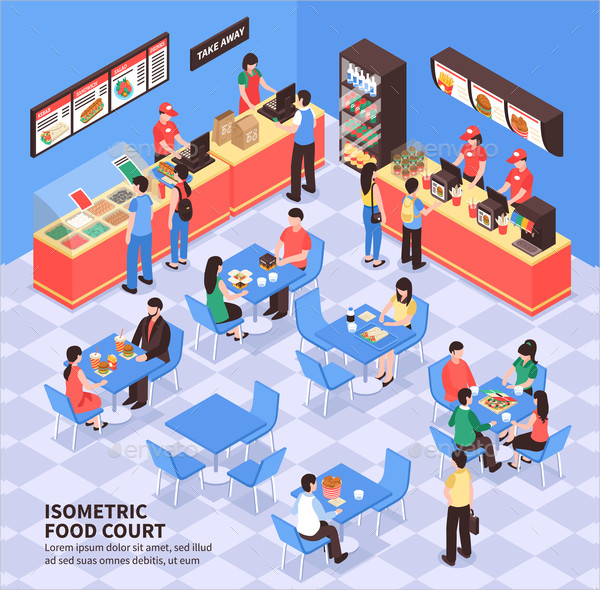 Food Isometric Illustration