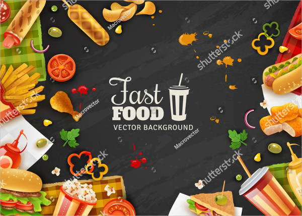 Food Restaurant Colorful Frame