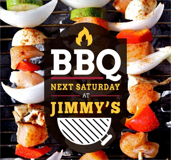 Invitation For a Barbecue Free Vector