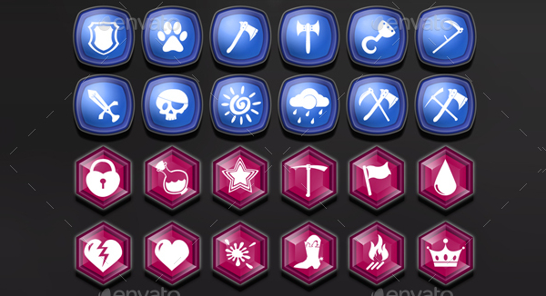 Glass Buttons Design