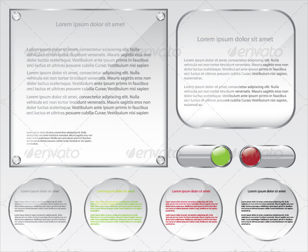 Glass Web Frame Buttons Template