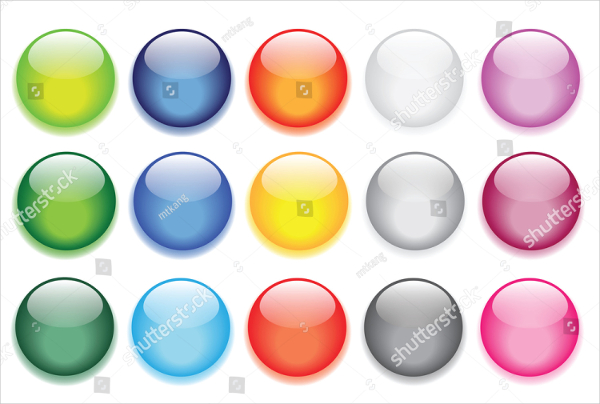 Glossy Design Glass Vector Buttons
