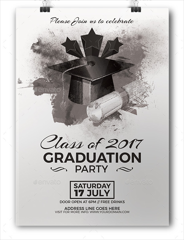 Graduation Gold Card Invitation Template