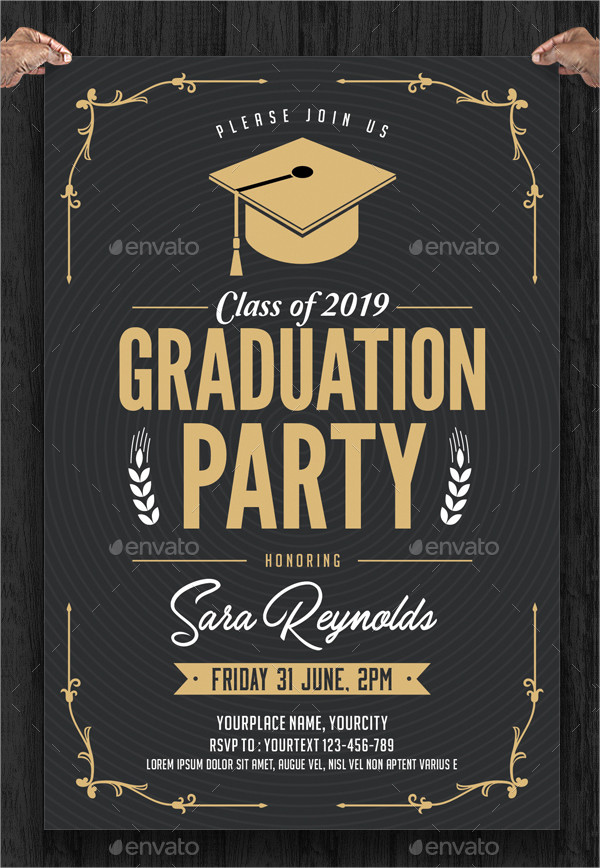 Fully Editable Graduation Party Invitation Template