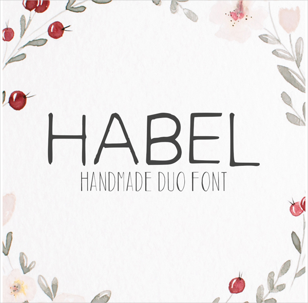 Handmade Habel Design Fonts
