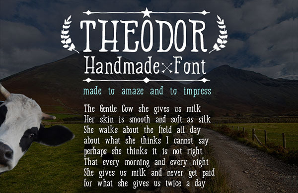 Handmade Theodor Fonts Design