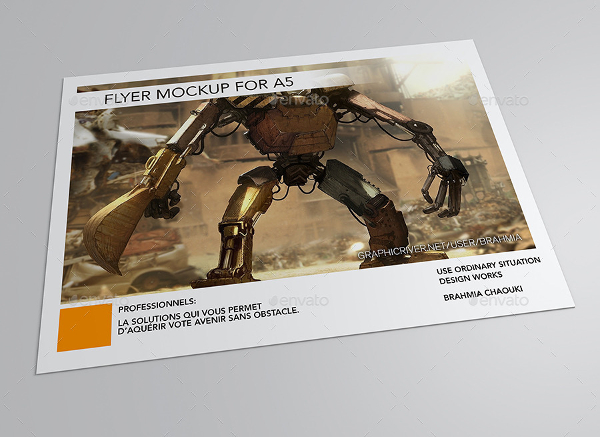 Horizontal Flyer Mockup for A5