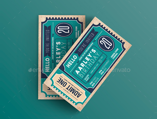 Ticket Invitation Design Templates