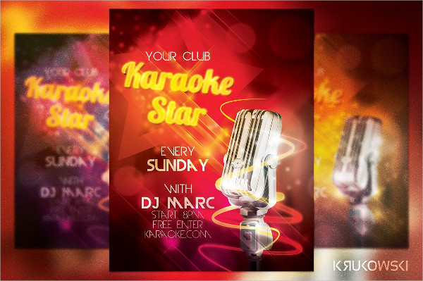 Karaoke Star Flyer Template Design