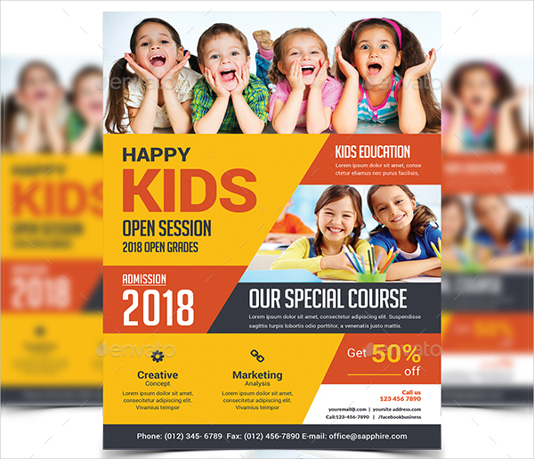 Kids Education Flyer template
