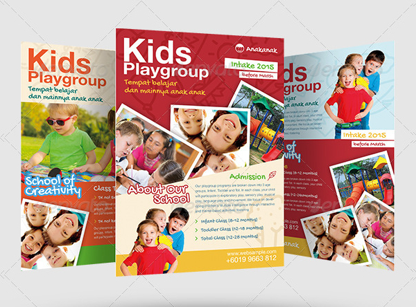Kids Playgroup Flyer Template