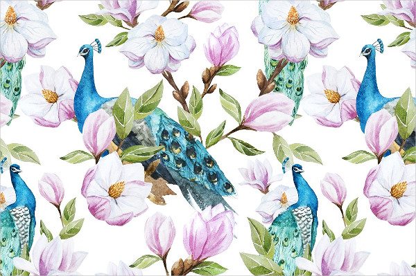 Magnolia Peacock Patterns Set