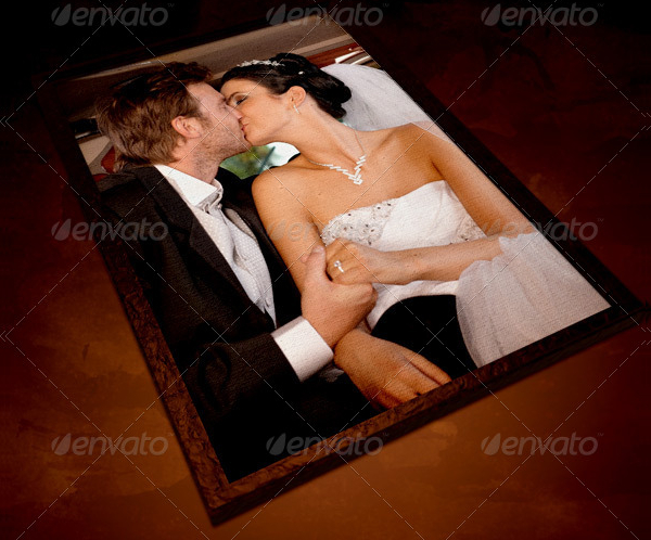 Modern 3D Photo Frame Mockup Template