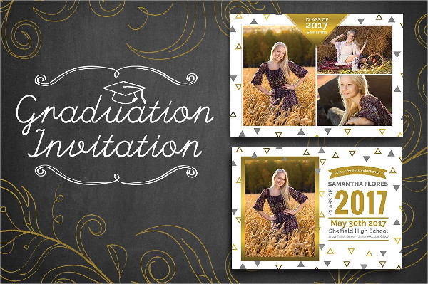 Modern Graduation Invitations Template