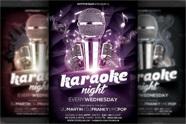 Modern Karaoke Promotion Flyer Template
