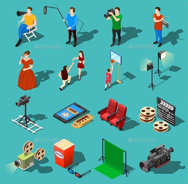 Movie Production Icon Set