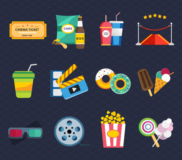 Movie Vector Icons Set