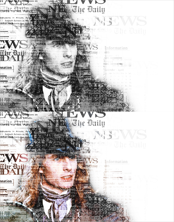 Newspaper Text Photoshop Design Actions