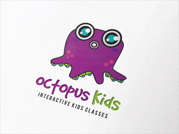 Octopus Childrens Logo Template