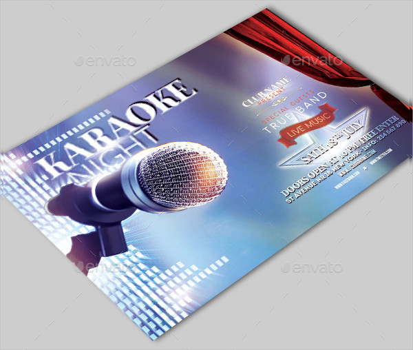 Karaoke live Music Flyer Template
