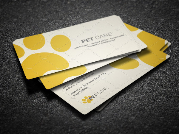 Fully Editable Pet Care Business Card Template