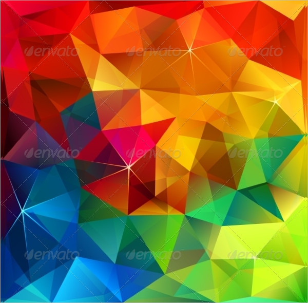 Rainbow Colors Triangular Pattern
