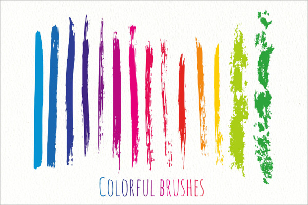 Colorful Rainbow Ink Brushes