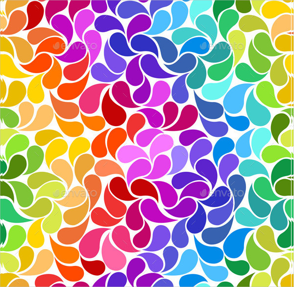 Rainbow Petal Pattern