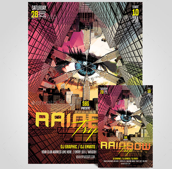 Rainbow Trip Flyer Template