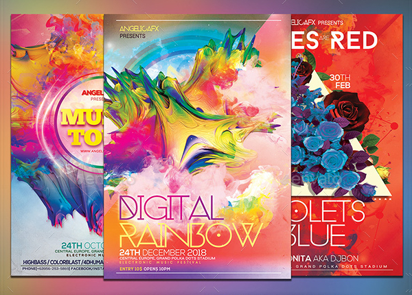 Rainbow Vector Flyer Bundle