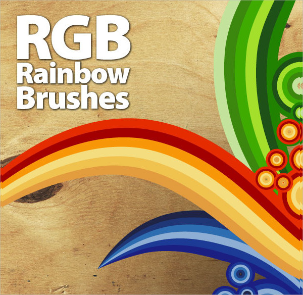 Cheerful Rainbow Brushes Design