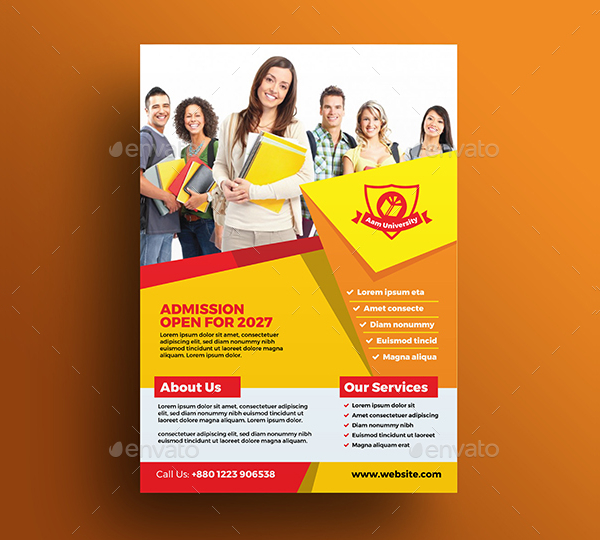 Simple Education Advertising Flyer Template