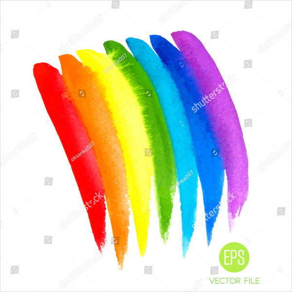 Splatter Rainbow Hand Drawn Brushes