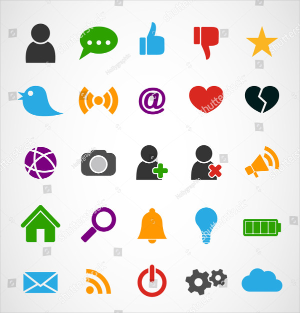 Clean Web Design Icons Set