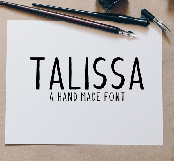 Handmade Talissa Fonts Template
