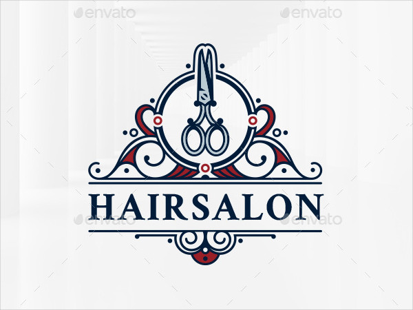 Vintage Hair Salon Logo Template