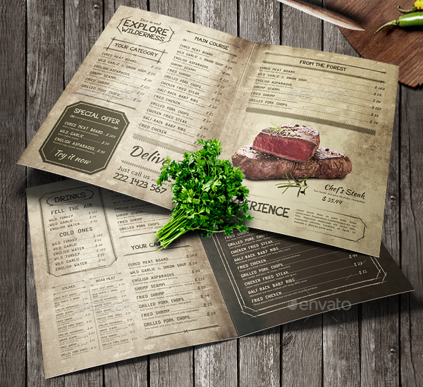 Vintage Old Menu Pack