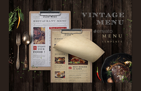 Perfect Vintage Menu Templates