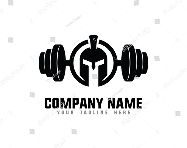 Warrior Fitness Gym Design Logo Template