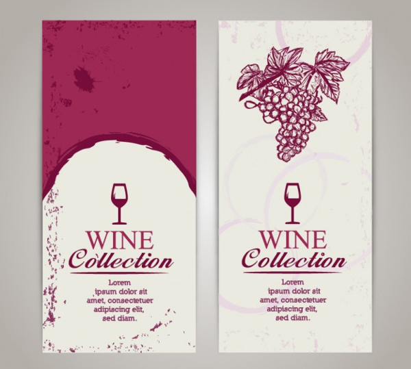 Wine Menu And List Template Free Vector