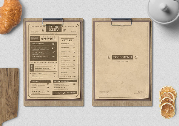 Vintage Dessert Menu Design Template