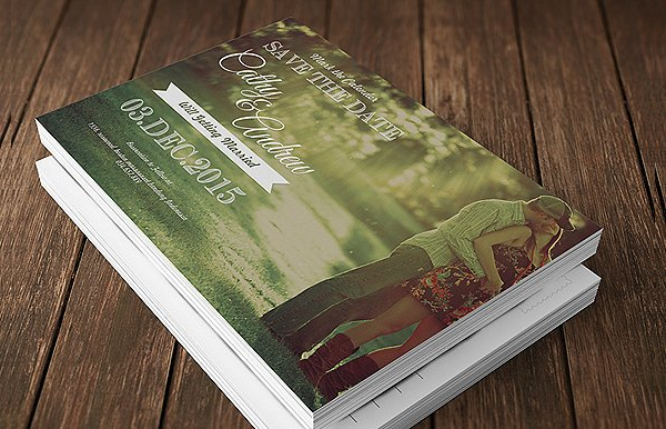 Attractive Save The Date Post Card