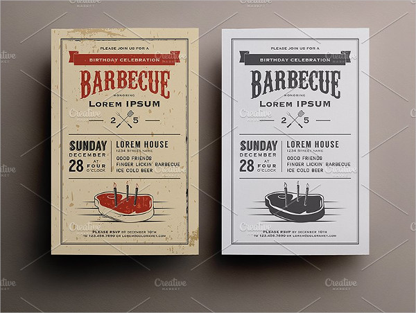 Backyard BBQ Birthday Invitations Template