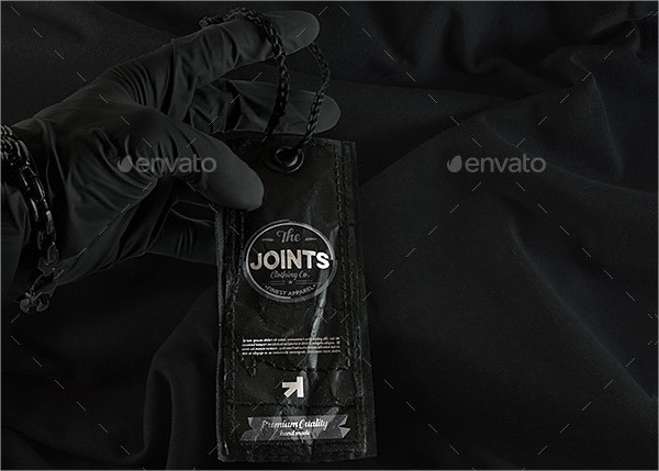 Black Edition Tag Label Mockup