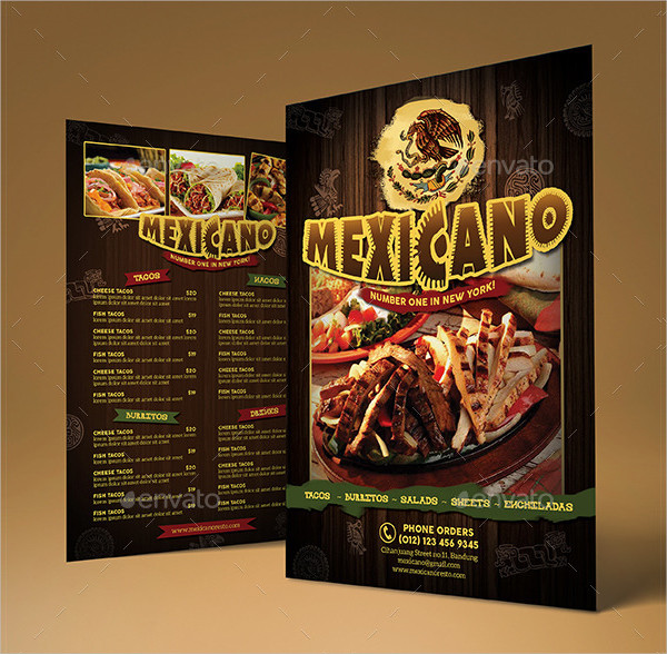 Brown Mexican Food Menu Template