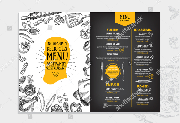 Chalkboard Menu Design Flyer